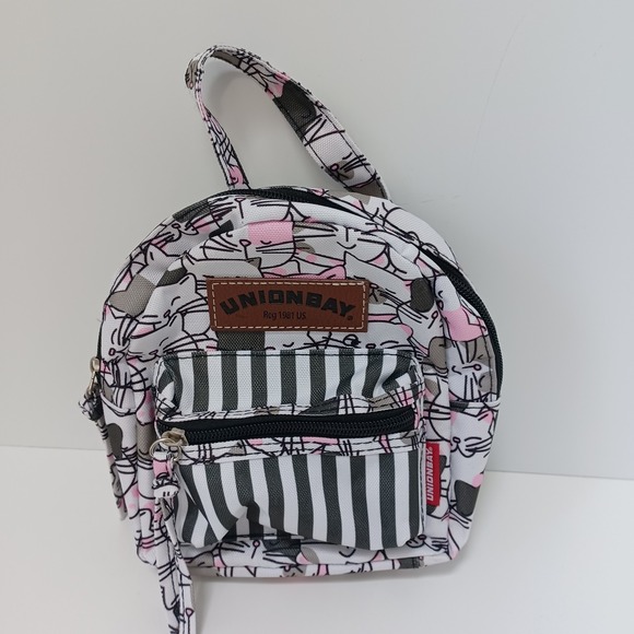 UNIONBAY Handbags - Union Bay Outlander Mini Backpack Purse Cats And Stripes With Carry Handles NWOT